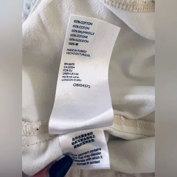 Free People Ivory Button Fly Boyfriend Chino Pants Size 28 - Picture 8 of 10